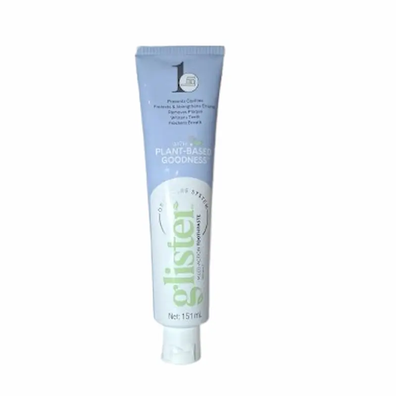 Glister™ Multi-Action Toothpaste A 200g tube of Glister Multi-Action Toothpaste featuring a refreshing peppermint flavor and smooth texture.